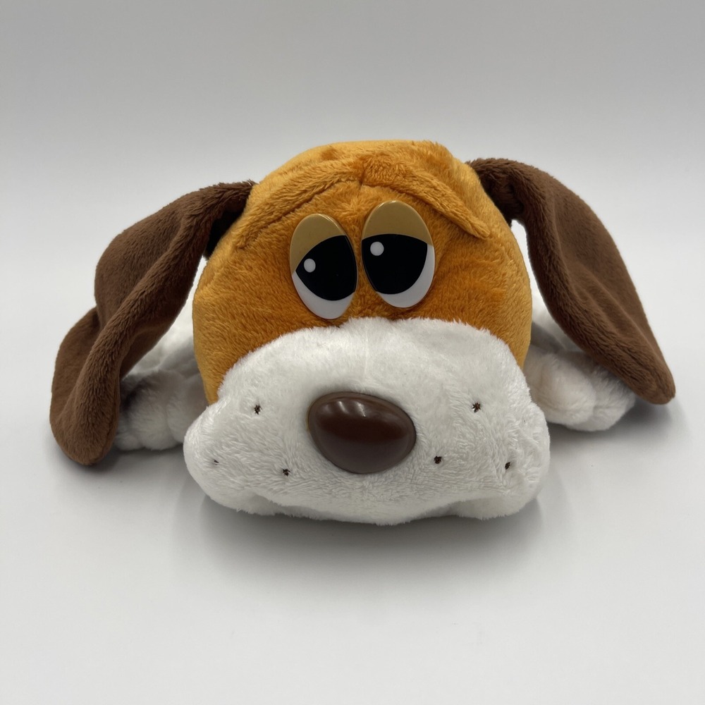 Hasbro 2014‎ Pound Puppies Puppy Brown Orange White 13" Plush #017